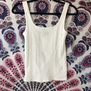 American Eagle Cropped Ribbed Tank Top- Small